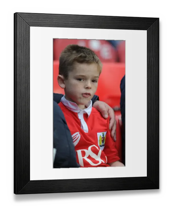 Framed Print : Bristol City Fans Passionate Showdown at Swindon Town's County Ground Framed Print : Bristol City Fans Passionate Showdown at Swindon Town's County Ground