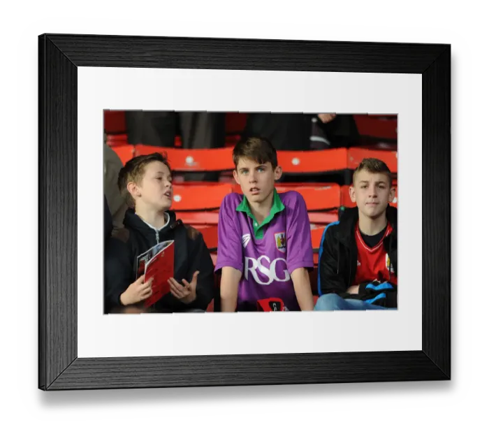 Framed Print : Bristol City Fans Cheering at Swindon Town's County Ground, November 2014 Framed Print : Bristol City Fans Cheering at Swindon Town's County Ground, November 2014