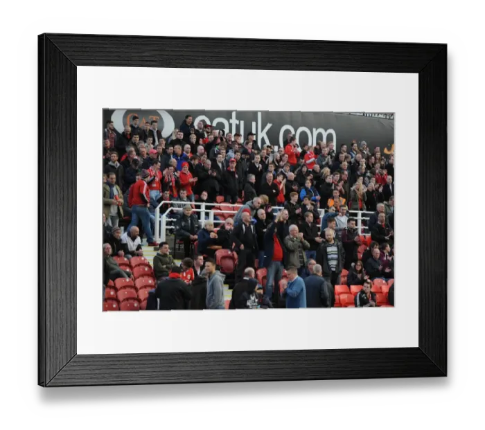 Framed Print : Bristol City Fans Rally at Swindon Town's County Ground, November 2014 Framed Print : Bristol City Fans Rally at Swindon Town's County Ground, November 2014