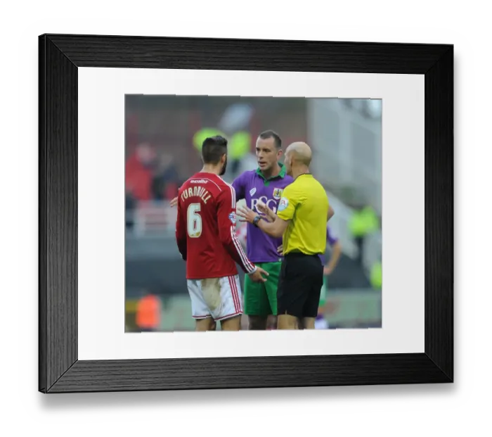 Framed Print : Aaron Wilbraham vs Jordan Turnbull: Intense Rivalry on the Football Field - Swindon Town vs Bristol City, 15th November 2014 Framed Print : Aaron Wilbraham vs Jordan Turnbull: Intense Rivalry on the Football Field - Swindon Town vs Bristol City, 15th November 2014