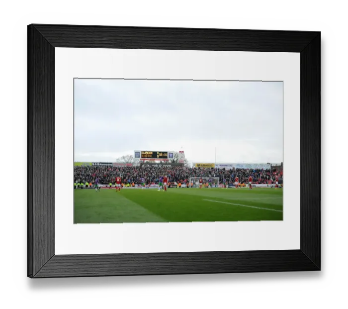 Framed Print : Bristol City Away Fans at Swindon Town's County Ground during Sky Bet League One Match, 15th November 2014