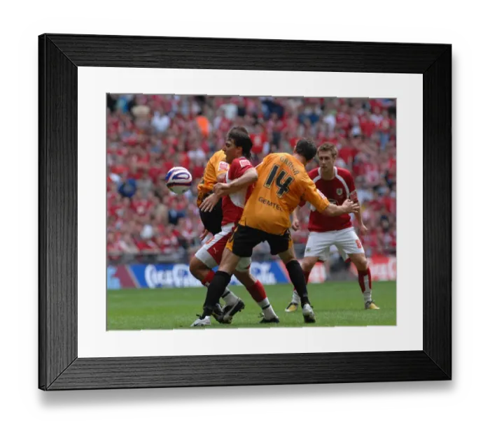 Framed Print : Nick Carle Celebrates at the 2008 Play-Off Final, Bristol City FC Framed Print : Nick Carle Celebrates at the 2008 Play-Off Final, Bristol City FC