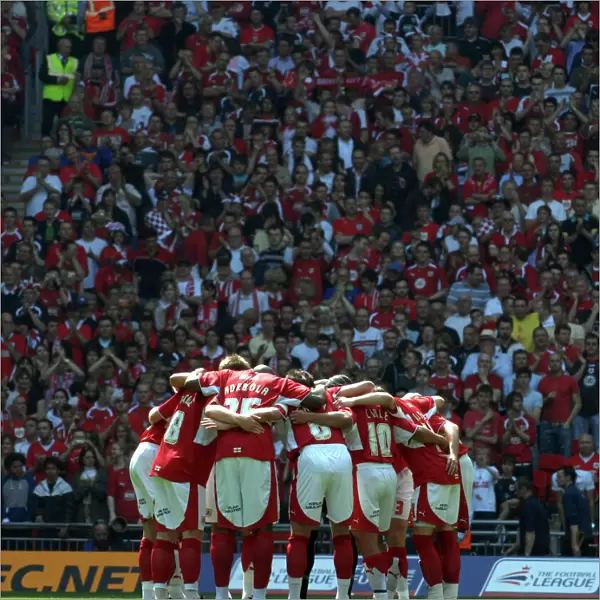 Bristol City: United in Determination - The Powerful Team Huddle before the Play-Off Final