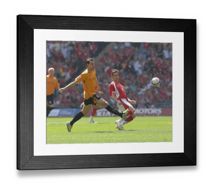 Framed Print : Jamie McAllister Celebrates Promotion: Bristol City's Play-Off Final Triumph Framed Print : Jamie McAllister Celebrates Promotion: Bristol City's Play-Off Final Triumph