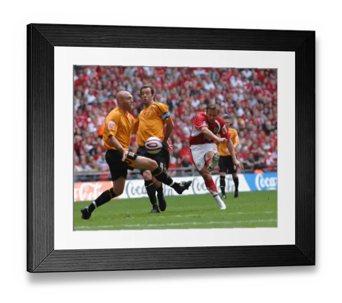 Framed Print : Bristol City's Lee Trundle Celebrates Promotion: Play Off Final Thriller Framed Print : Bristol City's Lee Trundle Celebrates Promotion: Play Off Final Thriller