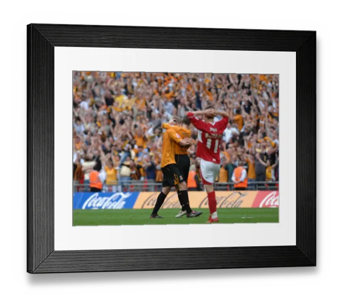 Framed Print : Michael McIndoe's Euphoric Moment: 2008 Play-Off Final Victory with Bristol City FC Framed Print : Michael McIndoe's Euphoric Moment: 2008 Play-Off Final Victory with Bristol City FC