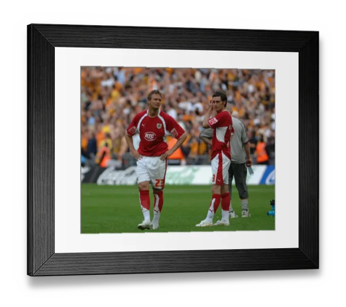 Framed Print : Bristol City's Unstoppable Duo: Celebrating Play Off Final Victory with Lee Trundle and Jamie McAllister Framed Print : Bristol City's Unstoppable Duo: Celebrating Play Off Final Victory with Lee Trundle and Jamie McAllister