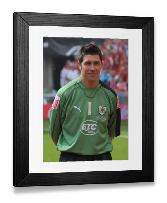 Framed Print : Bristol City's Glory: Adriano Basso's Thrilling Play-Off Final Victory Celebration