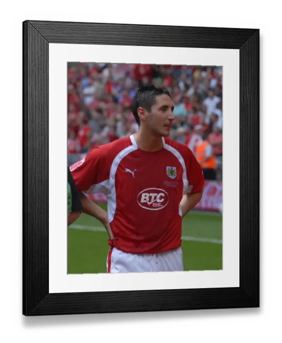 Framed Print : Bradley Orr Celebrates at the 20XX Play-Off Final, Bristol City FC Framed Print : Bradley Orr Celebrates at the 20XX Play-Off Final, Bristol City FC