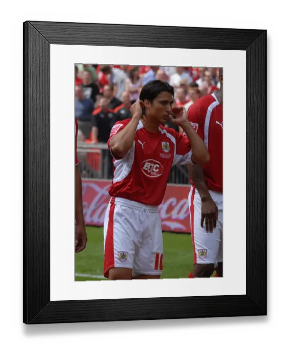 Framed Print : Nick Carle's Euphoric Celebration: Bristol City's Play-Off Final Triumph Framed Print : Nick Carle's Euphoric Celebration: Bristol City's Play-Off Final Triumph