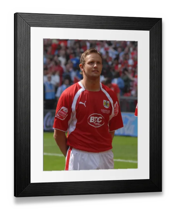 Framed Print : Euphoria at Wembley: Lee Trundle's Unforgettable Promotion Moment with Bristol City Framed Print : Euphoria at Wembley: Lee Trundle's Unforgettable Promotion Moment with Bristol City