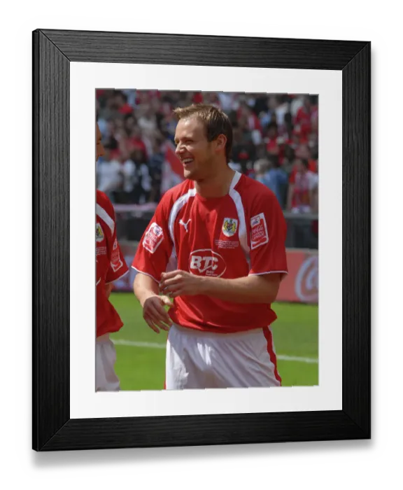 Framed Print : Bristol City's Thrilling Play-Off Final Victory: Lee Trundle's Euphoric Celebration Framed Print : Bristol City's Thrilling Play-Off Final Victory: Lee Trundle's Euphoric Celebration