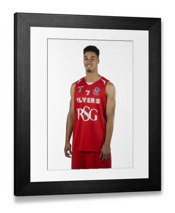 Framed Print : Bristol Academy Flyers in Action: Alif Bland Focuses on the Hoops