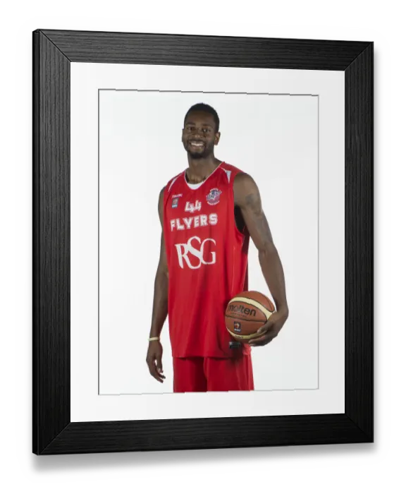 Framed Print : Bristol City's Doug McLaughlin-Williams in Action on the Basketball Court Framed Print : Bristol City's Doug McLaughlin-Williams in Action on the Basketball Court