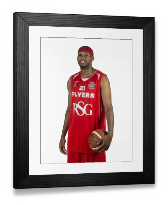 Framed Print : Bristol City Football Club's Doug McLaughlin-Williams in Action on the Basketball Court Framed Print : Bristol City Football Club's Doug McLaughlin-Williams in Action on the Basketball Court
