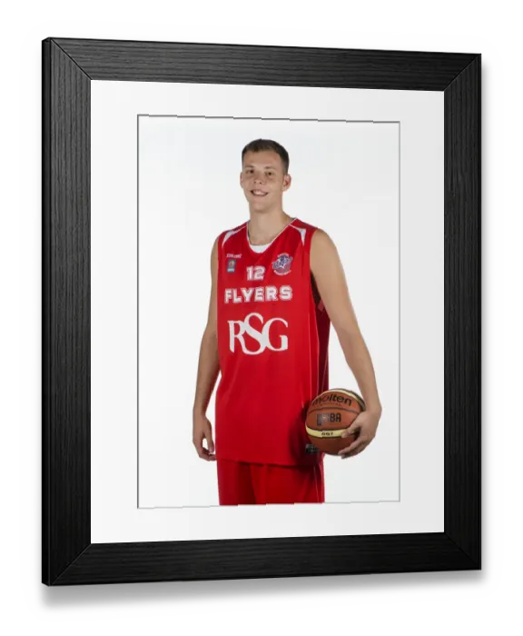 Framed Print : Bristol Academy Flyers: Siman Stewart in Action