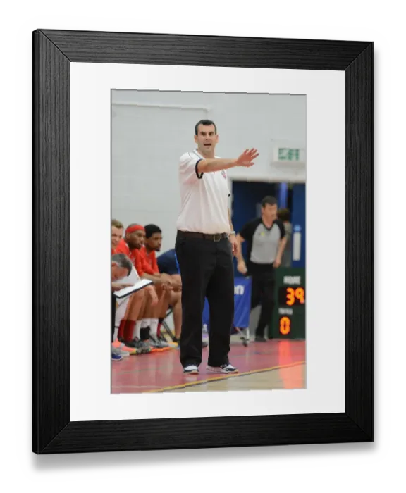 Framed Print : Clash on the Court: Bristol Flyers vs USA Select Team (11-09-2014)