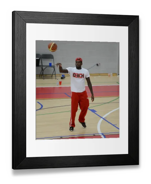 Framed Print : Bristol City's Jay Emmanuel-Thomas: A Footballer's Passion for Basketball