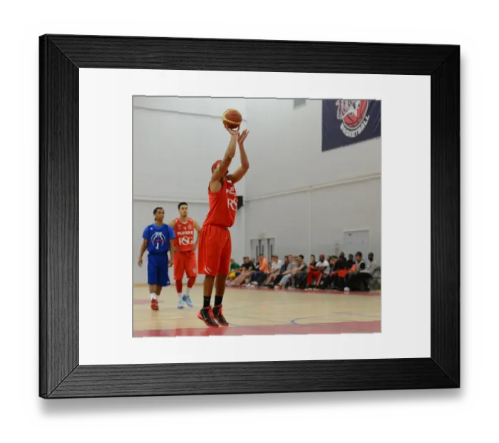 Framed Print : Clash at the Court: Bristol Flyers vs USA Select Team (September 11, 2014)