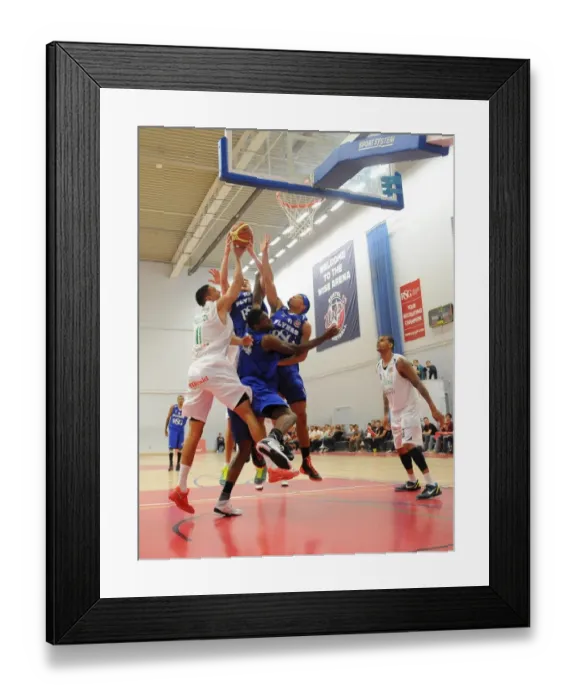 Framed Print : Thrilling British Basketball League Match: Flyers vs. Raiders at SGS Wise Campus (September 2014) Framed Print : Thrilling British Basketball League Match: Flyers vs. Raiders at SGS Wise Campus (September 2014)