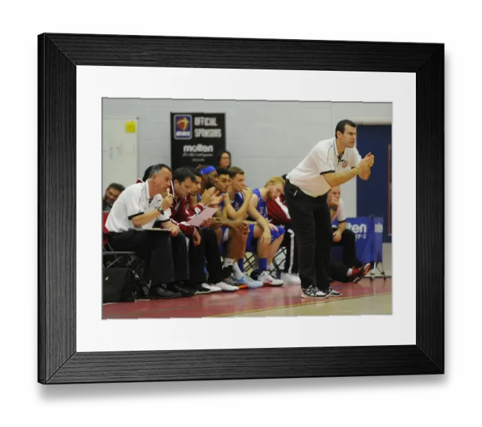 Framed Print : Andreas Kapoulas Ignites Basketball Rivalry: Flyers vs. Raiders