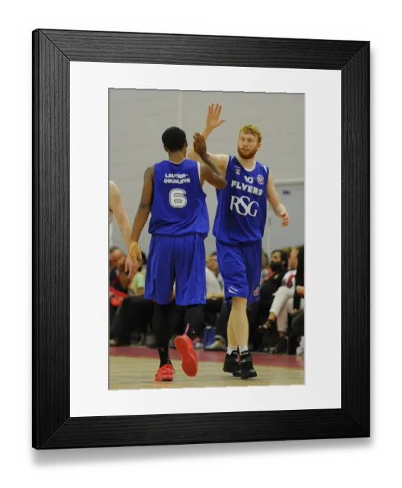 Framed Print : Bristol Flyers Celebrate Victory over Plymouth Raiders in Basketball Match Framed Print : Bristol Flyers Celebrate Victory over Plymouth Raiders in Basketball Match