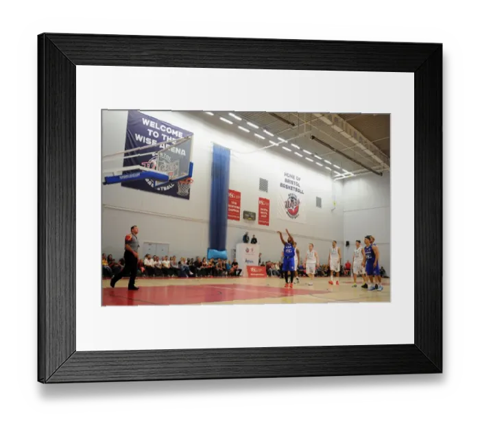 Framed Print : Bristol Flyers Doug Herring Scores Basketball Goal Against Plymouth Raiders Framed Print : Bristol Flyers Doug Herring Scores Basketball Goal Against Plymouth Raiders