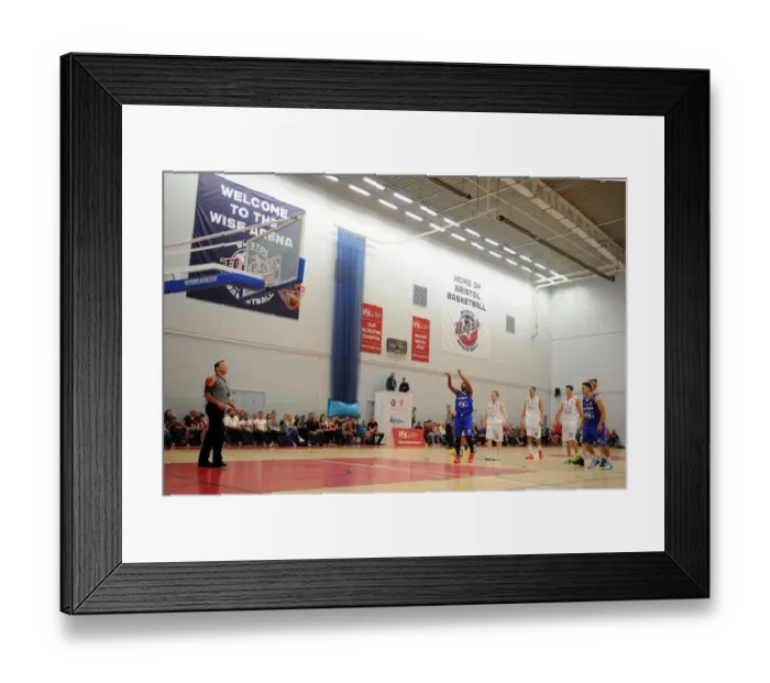 Framed Print : Bristol Flyers Doug Herring Scores Game-Winning Basketball Goal vs. Plymouth Raiders Framed Print : Bristol Flyers Doug Herring Scores Game-Winning Basketball Goal vs. Plymouth Raiders
