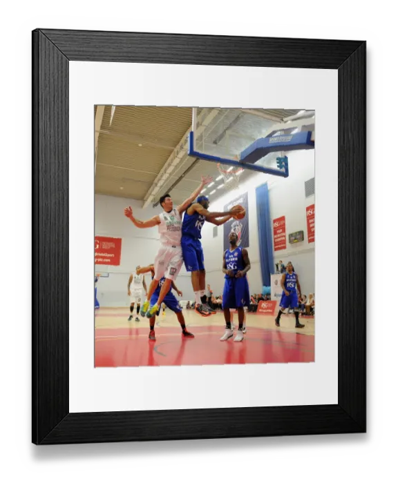 Framed Print : Thrilling British Basketball League Match: Flyers vs. Raiders at SGS Wise Campus (September 2014) Framed Print : Thrilling British Basketball League Match: Flyers vs. Raiders at SGS Wise Campus (September 2014)