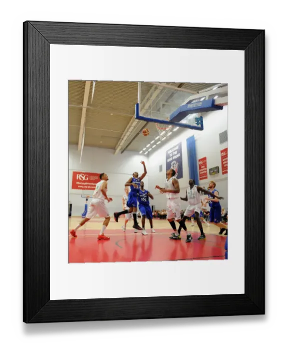 Framed Print : Thrilling British Basketball League Match: Flyers vs. Raiders at SGS Wise Campus (September 2014) Framed Print : Thrilling British Basketball League Match: Flyers vs. Raiders at SGS Wise Campus (September 2014)