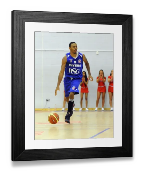 Framed Print : Thrilling British Basketball League Match: Flyers vs. Raiders at SGS Wise Campus Framed Print : Thrilling British Basketball League Match: Flyers vs. Raiders at SGS Wise Campus