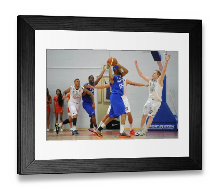 Framed Print : Thrilling British Basketball League Match: Flyers vs. Raiders at SGS Wise Campus (September 2014) Framed Print : Thrilling British Basketball League Match: Flyers vs. Raiders at SGS Wise Campus (September 2014)