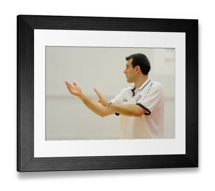Framed Print : Andreas Kapoulas Leads the Charge: Intense Basketball Moment - Bristol Flyers vs. Plymouth Raiders