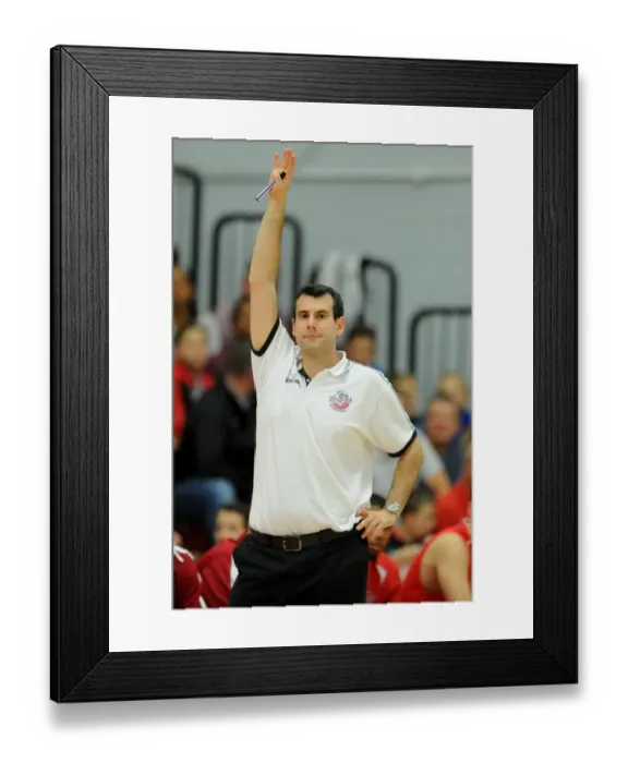 Framed Print : Basketball Rivalry: Flyers vs. Raiders Clash at Wise Campus - Andreas Kapoulas in Action