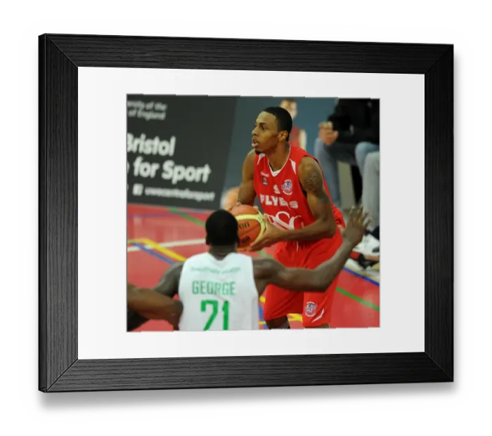 Framed Print : British Basketball Cup: A Showdown between Flyers and Raiders at Wise Campus Framed Print : British Basketball Cup: A Showdown between Flyers and Raiders at Wise Campus