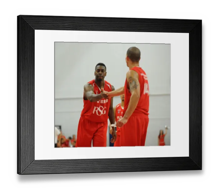 Framed Print : Thrilling Basketball Moment: Alif Bland's Exciting Score for Bristol Flyers against Plymouth Raiders