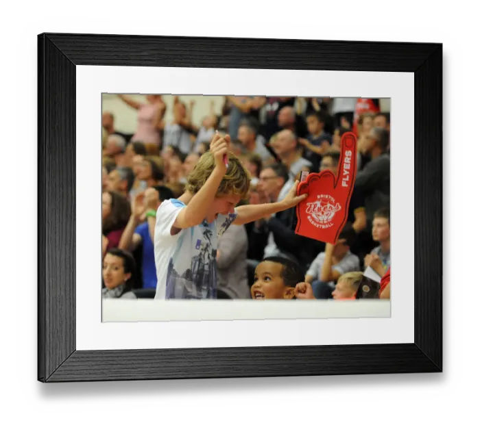 Framed Print : Bristol Flyers Triumph in British Basketball Cup: A Night of Euphoria for Fans - Bristol Flyers vs. Plymouth Raiders Framed Print : Bristol Flyers Triumph in British Basketball Cup: A Night of Euphoria for Fans - Bristol Flyers vs. Plymouth Raiders