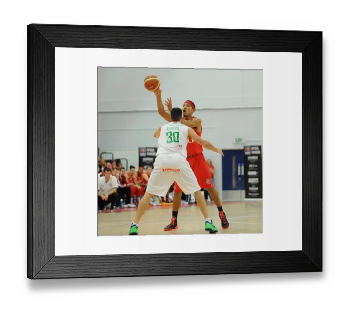 Framed Print : British Basketball Cup Showdown: Flyers vs. Raiders - A High-Stakes Game (Bristol Flyers vs. Plymouth Raiders BBL Cup)