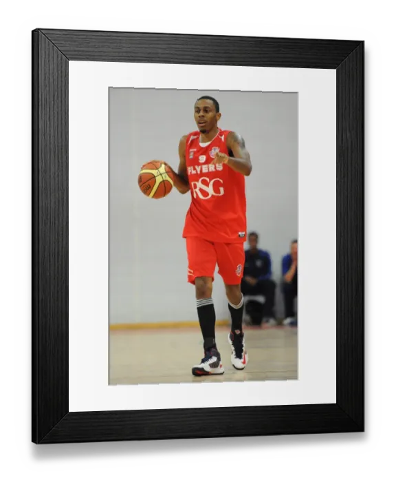 Framed Print : British Basketball Cup: Flyers vs. Raiders - A High-Stakes Showdown