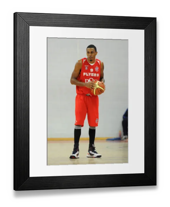 Framed Print : Fierce Showdown: British Basketball Cup - Flyers vs. Raiders