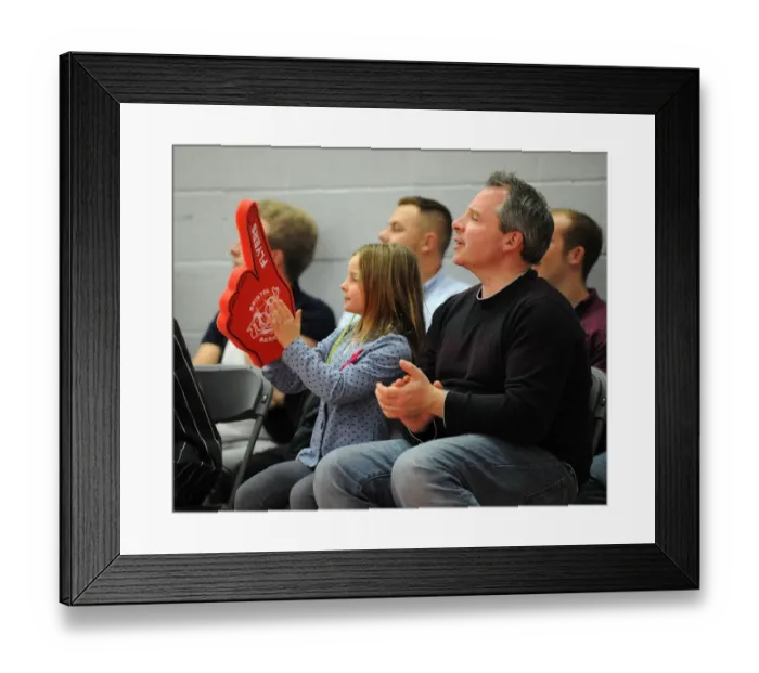 Framed Print : British Basketball Cup Showdown: Flyers vs. Raiders at Wise Campus - Intense Action between Bristol Flyers and Plymouth Raiders