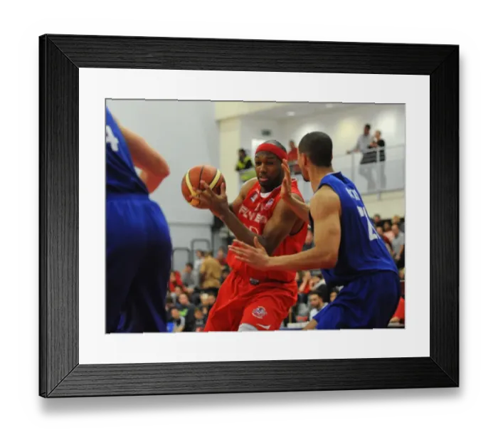 Framed Print : Bristol Flyers vs. Durham Wildcats: Intense Basketball Showdown Framed Print : Bristol Flyers vs. Durham Wildcats: Intense Basketball Showdown
