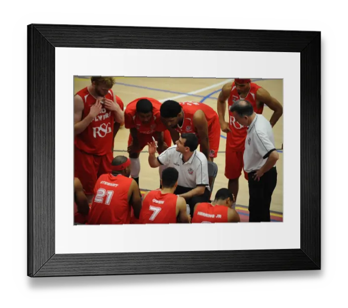Framed Print : Andreas Kapoulas Leads the Charge: Bristol Flyers vs. Durham Wildcats Basketball Action