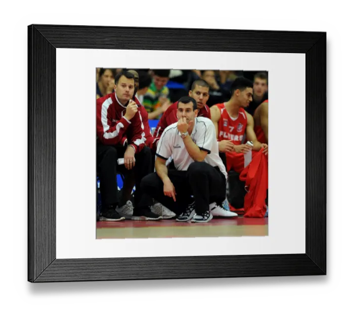 Framed Print : BBL Action: Kapoulas Coaches Bristol Flyers Against Durham Wildcats Framed Print : BBL Action: Kapoulas Coaches Bristol Flyers Against Durham Wildcats