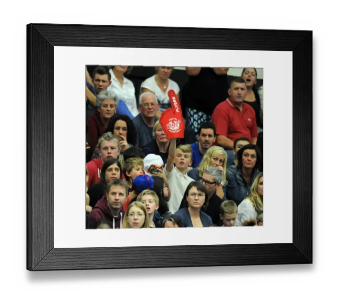 Framed Print : Intense Rivalry: Flyers vs. Wildcats Basketball Showdown at SGS Wise Campus