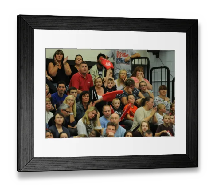 Framed Print : Intense Rivalry: Flyers vs. Wildcats Basketball Showdown at SGS Wise Campus