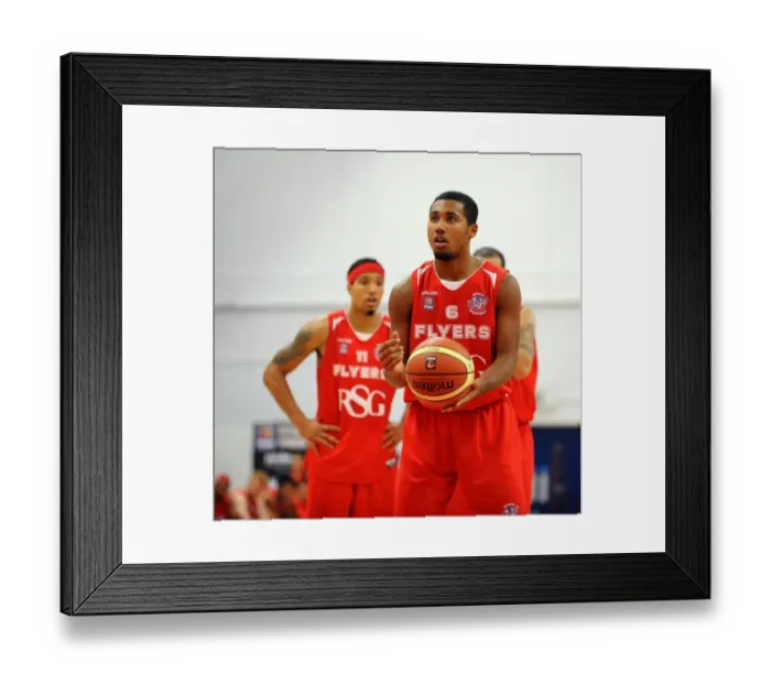 Framed Print : Bristol Flyers Dwayne Lautier-Ogunleye in Action during Intense Basketball Showdown against Durham Wildcats Framed Print : Bristol Flyers Dwayne Lautier-Ogunleye in Action during Intense Basketball Showdown against Durham Wildcats