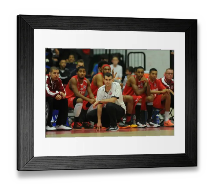 Framed Print : Andreas Kapoulas Coaches Bristol Flyers in BBL Action Against Durham Wildcats Framed Print : Andreas Kapoulas Coaches Bristol Flyers in BBL Action Against Durham Wildcats