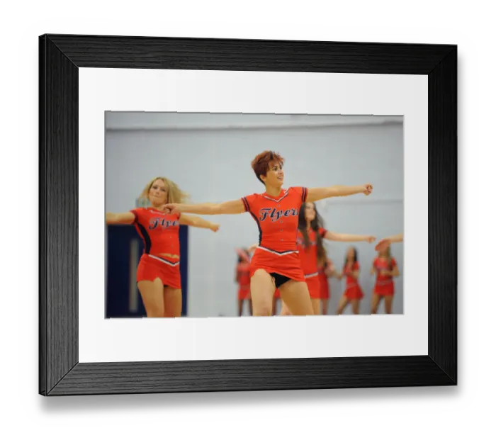 Framed Print : Bristol Flyers Basketball: Cheerleaders in Action