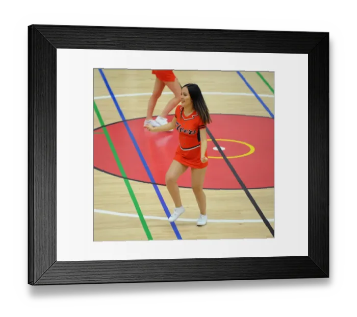 Framed Print : Bristol Flyers Cheerleaders in Action during Basketball Game Framed Print : Bristol Flyers Cheerleaders in Action during Basketball Game